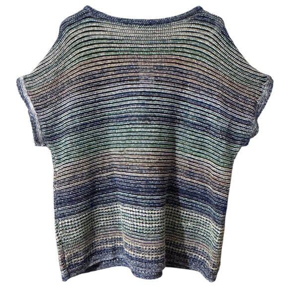 NWT PureJill J Jill Linen Cotton Modal Blend Knit Boxy Lagenlook coastal top XL - Picture 3 of 15